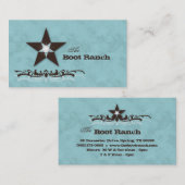 テキサス州星の名刺の空色のブラウンのジュエリー 名刺 (正面/裏面)