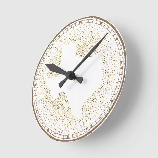 テキサス州星の州の形の切り出し ラウンド壁時計 (傾斜)