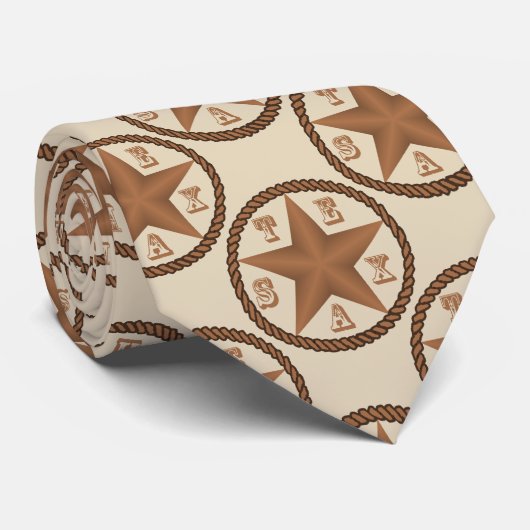 テキサス州星ロープア縁どイナイ ネクタイ (ロール)