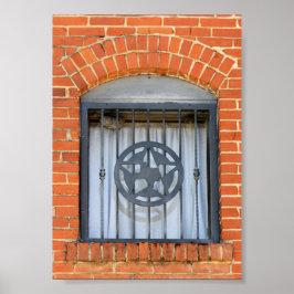 テキサス州星窓5 x 7インチ ポスター