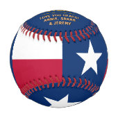 テキサス州最高のパパ、アメリカ愛国心、テキサス州国旗 野球ボール (正面)