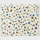 テキサス州有名な項目単独星の州 ラッピングペーパー (フラット)