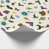 テキサス州有名な項目単独星の州 ラッピングペーパー (角)