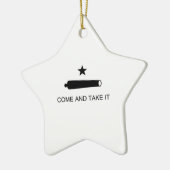 テキサス州来に乗れ セラミックオーナメント (左)