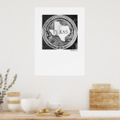 テキサス州歴史協会青銅印 ポスター (キッチン)