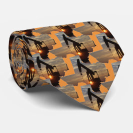 テキサス州油ポンプジャックアットサンセット ネクタイ