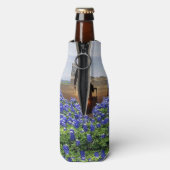 テキサス州油ポンプジャックオンサンセットオンブルーボンネット ボトルクーラー (ボトル裏面)