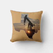 テキサス州油ポンプジャックピロー任意の色 クッション (正面)