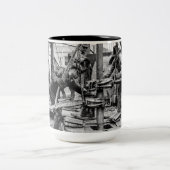 テキサス州油場の荒地 ツートーンマグカップ (中央)