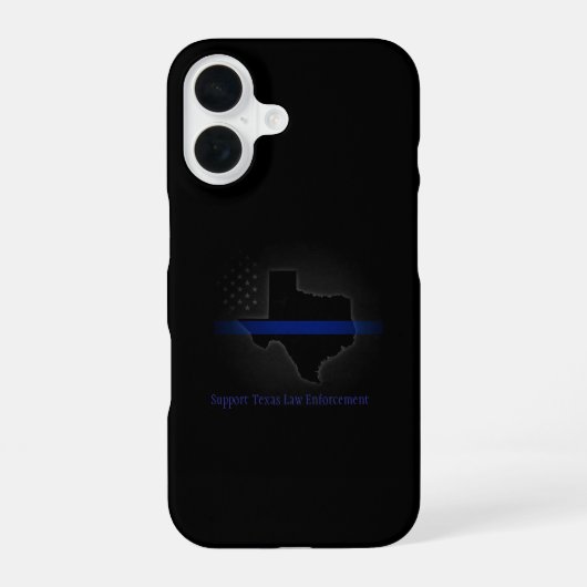 テキサス州法執行機関応援 iPhone 16ケース (裏面)
