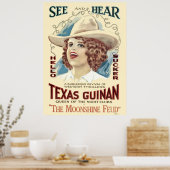 テキサス州海南ヴィンテージ歌女性のカーボーイポスター ポスター (キッチン)