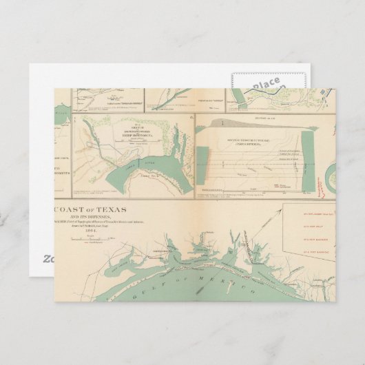 テキサス州海岸 ポストカード (正面/裏面)