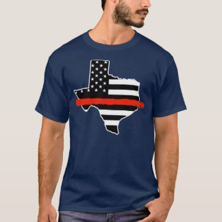 テキサス州消防士アメリカ国旗Texan Firm Tシャツ