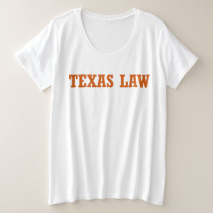 テキサス州焼けオレンジ色の律法の精神 プラスサイズTシャツ
