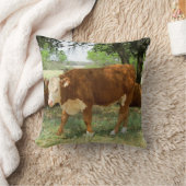 テキサス州牛 クッション (ブランケット)