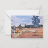 テキサス州牧場グリーティングカード ノートカード (正面)