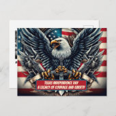 テキサス州独立と勇気と自由の遺産 ポストカード (正面/裏面)