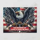 テキサス州独立と勇気と自由の遺産 ポストカード (正面)