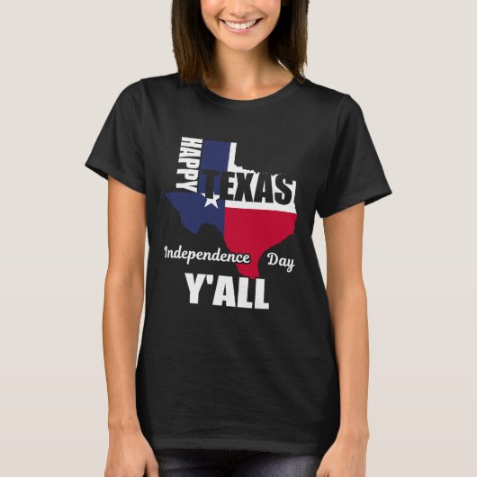 テキサス州独立記念日オールアメリカカウボーイティー Tシャツ (正面)