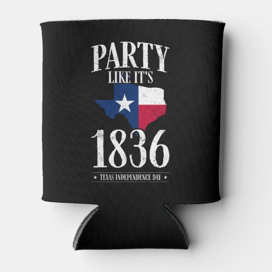 テキサス州独立記念日1836州旗パーティーホーム 缶クーラー (正面)