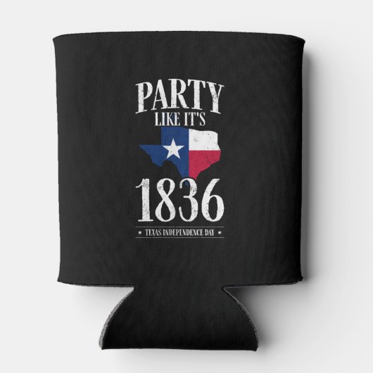 テキサス州独立記念日1836州旗パーティーホーム 缶クーラー (裏面)