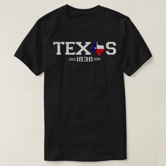 テキサス州独立記念日1836年テキサス州国旗  Tシャツ (デザイン正面)