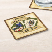 テキサス州王とエースと手を握れ スクエアペーパーコースター (アングル)
