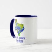 テキサス州生まれとRaise Bluebonnets州のテキサス州 マグカップ (正面左)