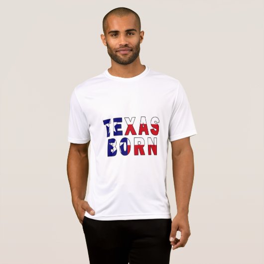 テキサス州生まれ国旗 Tシャツ (正面フル)