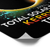 テキサス州皆既日食太陽の2024年4月8日 ポスター (角)