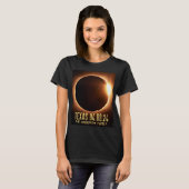 テキサス州皆既日食 2024 パーソナライズ Tシャツ (正面フル)