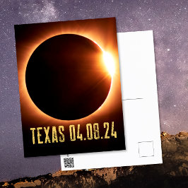 テキサス州皆既日食 2024 総合的太陽 eclipse ポストカード