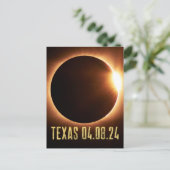 テキサス州皆既日食 2024 総合的太陽 eclipse ポストカード (スタンド正面)