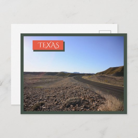 テキサス州砂漠オープンロードビッグベンドポストカード ポストカード (正面/裏面)
