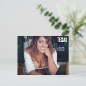 テキサス州祝の女性のハロウィーン ポストカード (スタンド正面)