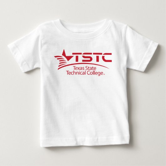 テキサス州立技術大学のロゴ ベビーTシャツ (正面)