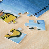 テキサス州米国のおもしろいの地図 ジグソーパズル (側面)