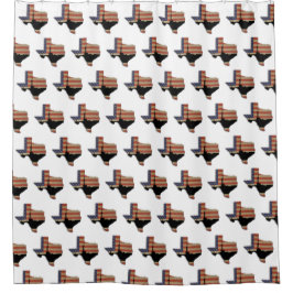 テキサス州米国の旗および原油の掘削装置 シャワーカーテン