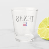 テキサス州米国州マップ国旗 ショットグラス (裏面)