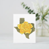 テキサス州素晴らし模様花の黄色いバラ エンクロージャーカード (スタンド正面)