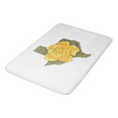 テキサス州素晴らし模様花の黄色いバラ バスマット (アングル)