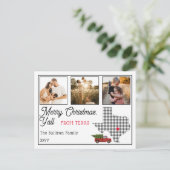 テキサス州素朴からのメリークリスマス3写真 シーズンポストカード (スタンド正面)