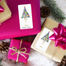 テキサス州素朴クリスマスツリーギフトラベルラベル