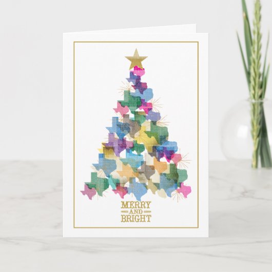 テキサス州素朴クリスマスツリー写真 シーズンカード (正面)