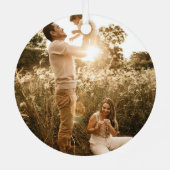 テキサス州素朴クリスマスツリー写真 メタルオーナメント (裏面)