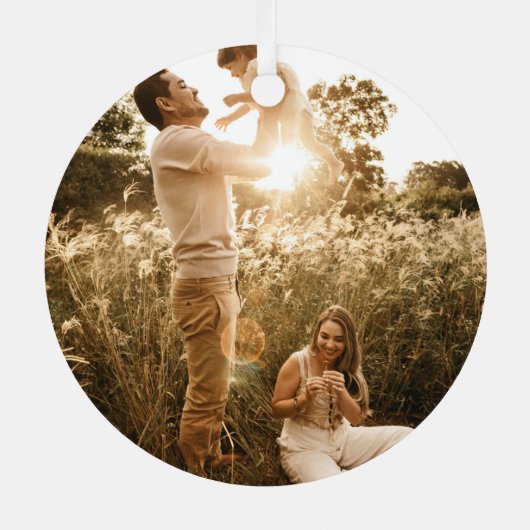 テキサス州素朴クリスマスツリー写真 メタルオーナメント (裏面)