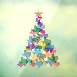 テキサス州素朴クリスマスツリー ウィンドウサイン