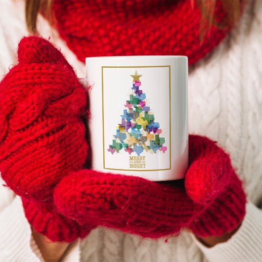 テキサス州素朴クリスマスツリー コーヒーマグカップ