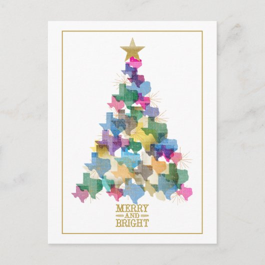 テキサス州素朴クリスマスツリー ポストカード (正面)