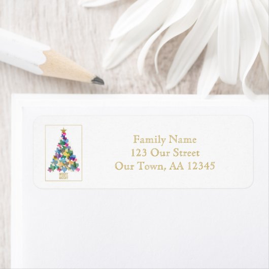 テキサス州素朴クリスマスツリー ラベル (インサイチュ)